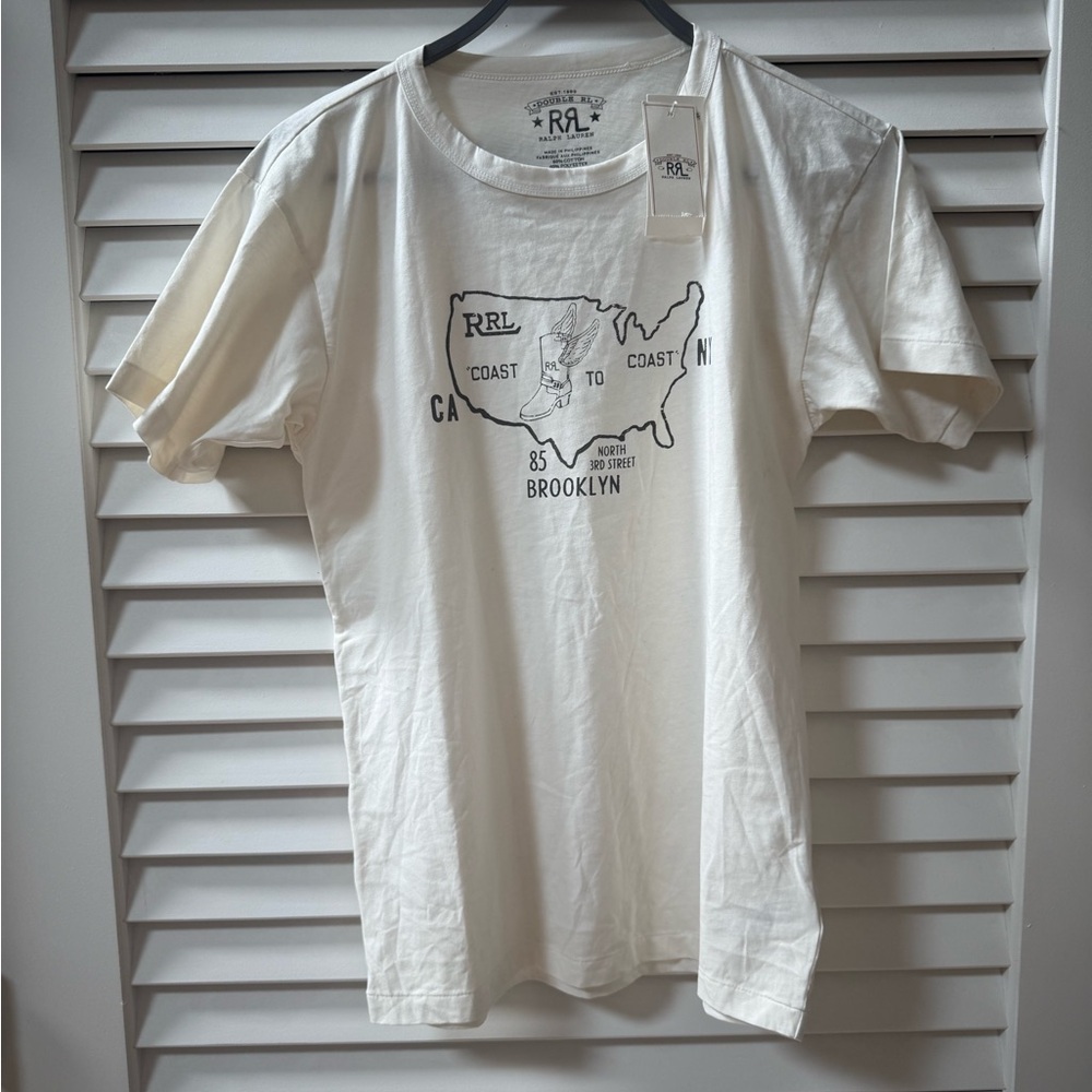 Ralph Lauren Double RL Men's White Graphic Tee